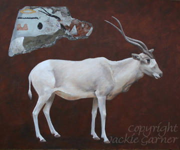 Addax, painting in acrylics